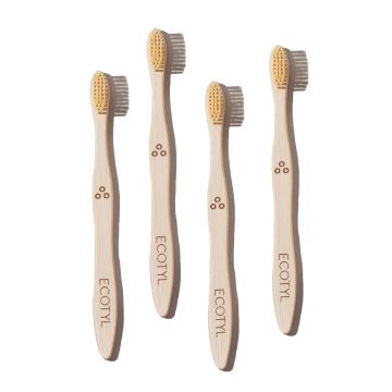 Ecotyl: Bamboo Tooth Brush | Ultra Soft Bristles | Thorough Cleaning | Set of 4
