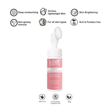 Love Earth: Centella Asiatica & Licorice Foaming Face Wash White