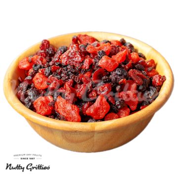 Nutty Gritties: Mix Berries - Dried Cranberries, Blueberries, Strawberries, Black Currants - 400g (2 Pack of 200g each)