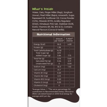 Nourish You: Plant Based Chocolate Millet Milk 200Ml