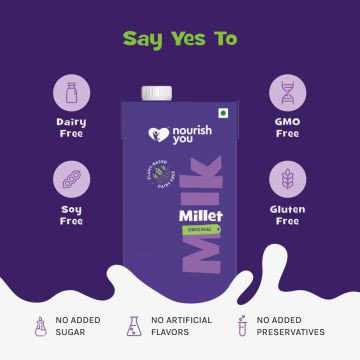 Nourish You: Plant Based Millet Milk Original 200Ml ( Pack Of 12)