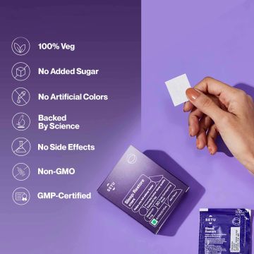 SETU: Melatonin 5mg - 30 Orally Dissolving Strips (Pack of 2) + Eye Mask | Promotes Relaxation & Sleep, Eases Jet Lag Strain, Non Habit Forming | Tasty Mint Flavour