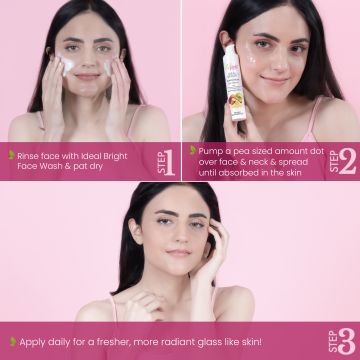 La Pink: Ideal Bright Day Cream | 100% Microplastic Free Formula | For Glass like Brightened skin, SPF15, Evens Skin Tone, All Skin Types | 50g
