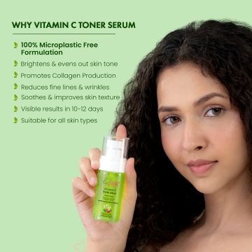 La Pink: Vitamin C White Haldi Face Toner Serum for Glowing Radiant Skin | 100% Microplastic Free Formula | Suitable for All Skin Types | 50ml