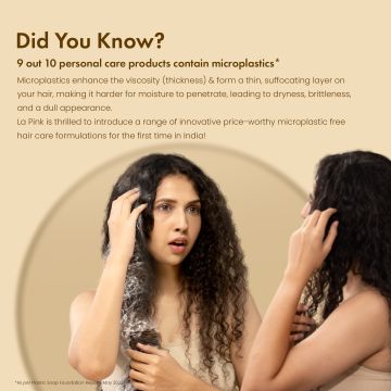 La Pink: Methi Dana 8-in-1 Shampoo for Hair Fall Control | 100% Microplastic Free Formula | Suitable for All Hair Types | 250ml