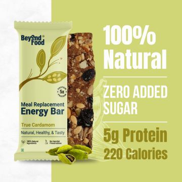 Beyond Food: Meal Replacement Energy Bar - True Cardamom (Pack of 6)