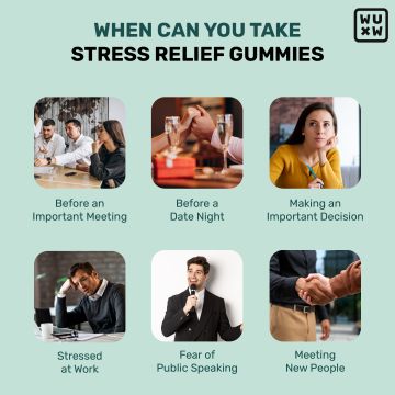 What's Up Wellness: tress Relief Gummies with Chamomile, Passion Flower, L-theanine, Sage & Holy Basil - Pack of 1 - 30 Gummies