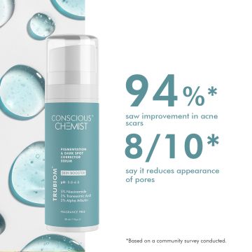 Conscious Chemist: Trubiom 5% Niacinamide Serum with 1% Zinc Improves Acne Scar & Uneven Skin Texture (30ml)