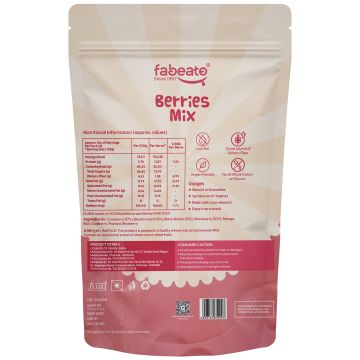 Fabeato: 9-In-1 Premium Berries Mix Dried Cranberries, Blackcurrants, Strawberry, Gojiberries and More - 200g