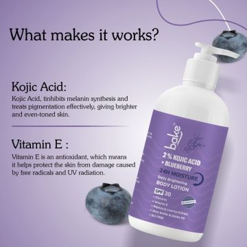Bake Cosmetics:   2% Kojic Acid Body Lotion SPF 30 PA+++