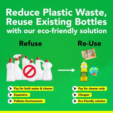 The Honest Home Company: Dish Washing Powder To Liquid Sachets - 2500 ml (5 Sachets)