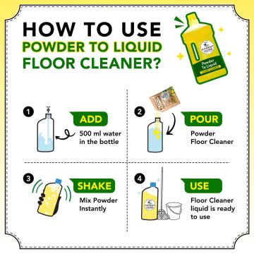 The Honest Home Company: Floor Cleaner Powder To Liquid Sachets - 2500 ml (5 Sachets)