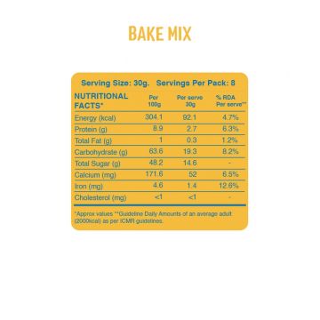 Timios: Bake Mix - Cake & Muffin Mix- Vanilla - 250 gm