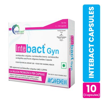 Dr. Morepen: INTEBACT GYN Capsules - 10 Veg Capsules Pack of 2