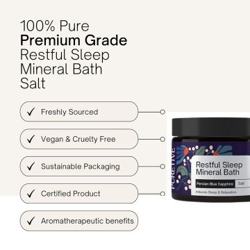 Puretive: Restful Sleep Plant Therapy Bath Salts | Persian Sapphire Blue + Dead Sea + Epsom Salt
