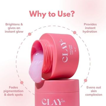 ClayCo.: Rice & Sake Sleep Mask 50 Ml | Face Mask For Glowing Skin | Night Cream For Glass skin