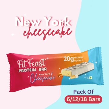 FitFeast: Protein Bars New York Chesecake | 60g EachPack of 12