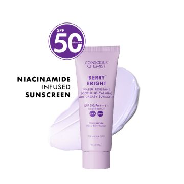 Conscious Chemist: Niacinamide Water Resistant Non-Greasy Sunscreen SPF 50...