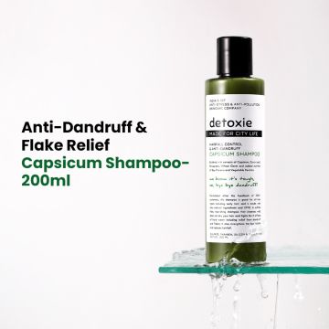 Detoxie: Anti-Dandruff & Flake Relief Capsicum Shampoo 200 ML