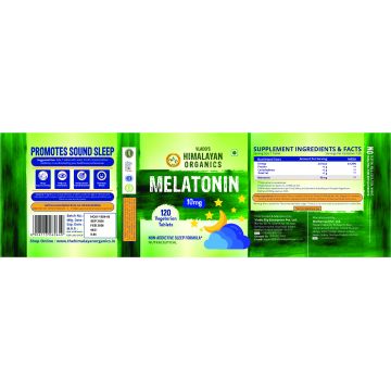 Vlado's Himalayan Organics: Melatonin 10Mg (Healthy Sleep Cycle) - 120 Tablets