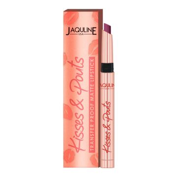 Jaquline USA: Kisses & Pouts Transfer proof Matte Lipstick 1.4gm Butterfly Kiss 02
