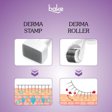 Bake Cosmetics: Derma Stamp for Hair Growth & Skin Repair with 140 needles 0.25mm to 3mm Stainless Steel Needles