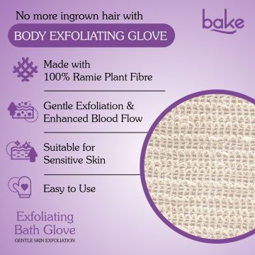 Bake Cosmetics: Exfoliating Bath Glove for Dead Skin, Tan Removal, Strawberry Skin, Body Acne , Ingrown Hair & Body Exfoliator for Dry Patches