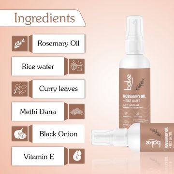 Bake Cosmetics: Rosemary + Rice Water Hair Growth Spray Serum for Hairfall Control