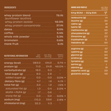 The Whole Truth: Whey Protein Isolate+Concentrate  Cold Coffee 1 kg (2.2 lbs)  24g Protein/Scoop  6.6g BCAA  100% Authentic Whey & No Adulteration  Clean, Light & Easy to Digest