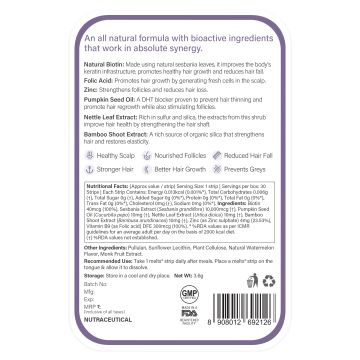 Wellbeing Nutrition: Healthy Hair Melts - 30 Oral Strips