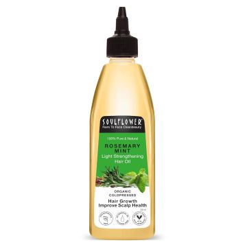 Soulflower: Soulflower Rosemary Mint Light Strengthening Hair Oil (225 ml)
