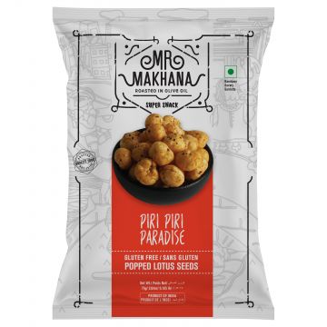 Mr. Makhana: Combo of  LIME CHILLI, CHEESY PEEZY, PIRI PIRI, PUDINA-PARTY & CREAM & ONION - (Pack of 5) - 75gm each