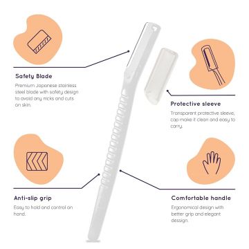 Sanfe: Glide Face Razor For Facial Hair Removal For Women - Pack of 2 Pocket Friendly Pack