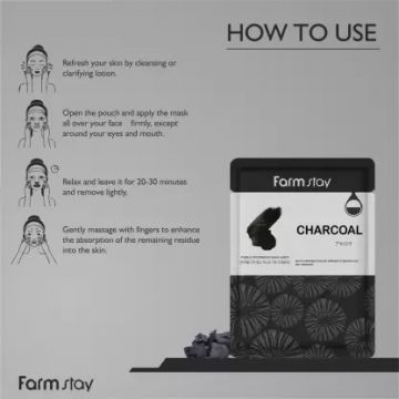 Farmstay: Visible Difference Sheet Mask Charcoal - 23ml