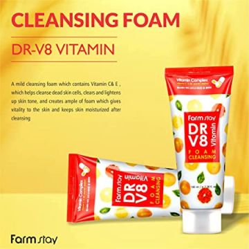 Farmstay: Dr-V8 Vitamin Foam Cleansing - 100ml