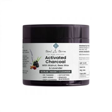 Teal and Terra: Activated Charcoal 3 In 1 Face Mask - 100gm