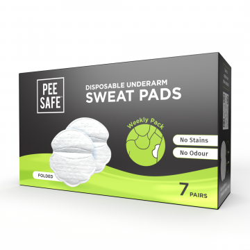 Pee Safe: Disposable Underarm Sweat Pads (Folded) - Pack of 14