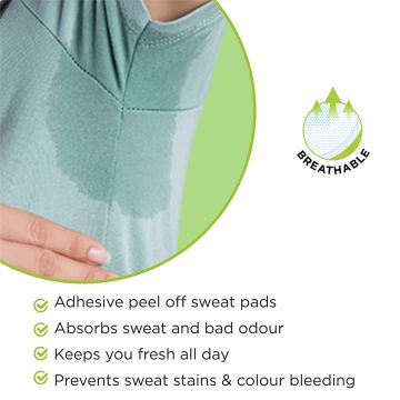 Pee Safe: Disposable Underarm Sweat Pads (Folded) - Pack of 14