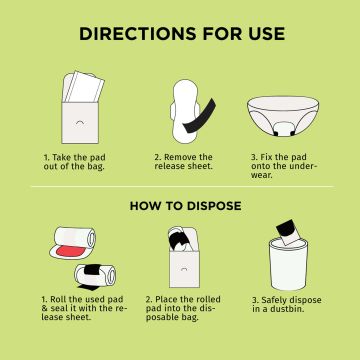 Pee Safe: 100% Organic Cotton, Biodegradable Panty Liners - Pack of 15