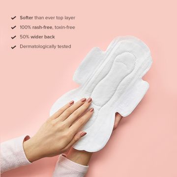 Nua : Ultra Thin Rash Free Sanitary Pads XL with Disposal Covers - 12pcs