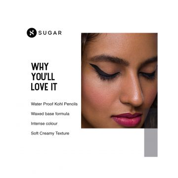 Sugar Cosmetics : Stroke Of Genius - Heavy-duty Kohl - 01 Back To Black (Black) - 1.2gm