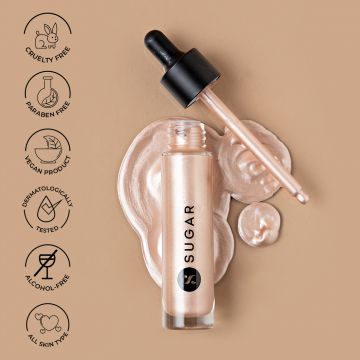 Sugar Cosmetics : Own The Light - Liquid Highlighter - 01 Babe Blaze (Champagne Gold) - 20ml