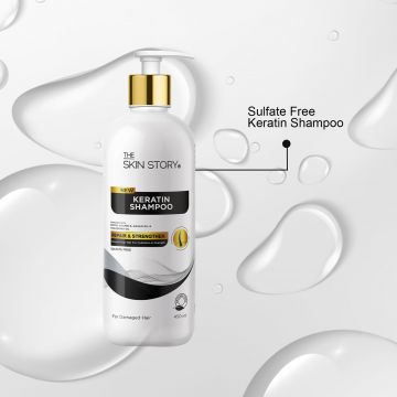 The Skin Story: Sulfate Free Keratin Shampoo - For Damaged Hair - 450ml