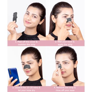 Priveda: Deep Cleansing Charcoal Nose Strip - Pack of 4