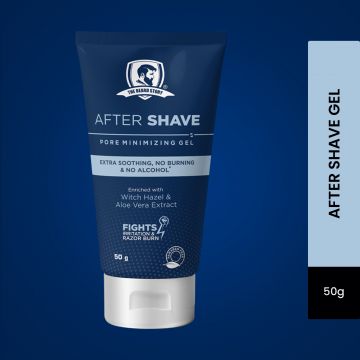 The Beard Story: After Shave Pore Minimizing Gel, Extra Soothing , No Burning & No Alcohol - 50 gm
