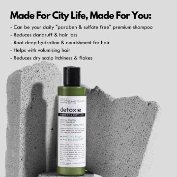 Detoxie: Anti-Dandruff & Flake Relief Capsicum Shampoo - 200 ml