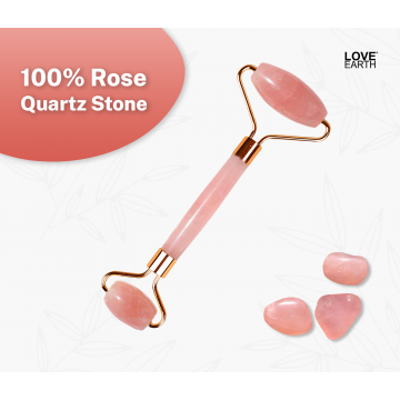 Love Earth: Rose Quartz Face Roller - 100gm