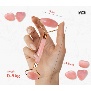 Love Earth: Rose Quartz Face Roller - 100gm