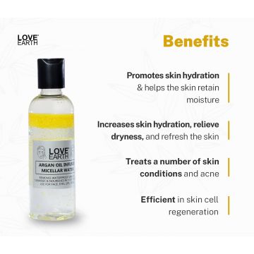 Love Earth: Argan Oil-Infused Micellar Water - 100ml