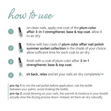 Plum: Plum Color Affair Nail Polish Summer Sorbet Collection | Mint - 154 ()